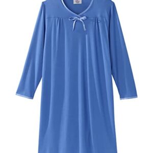 Silvert's Adaptive Clothing & Footwear Women's No Peek Hospital & Home Care Gown - Blue SMA
