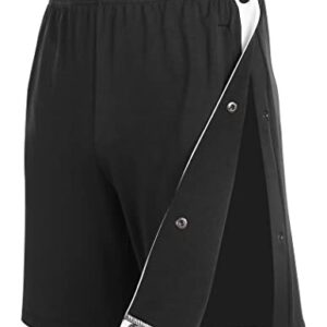 Wataxii Tear Away Shorts for Men Post Surgery Adaptive Clothing Wide Leg Snap Loose Fit Shorts