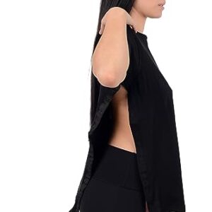USBD Post Surgery Shoulder Recovery Shirt Tearaway Snap Open Design Tshirt for Easy Chemo Port Access Tee
