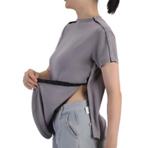 Post Shoulder Surgery Shirts with Concealed Snap Buttons on Both Sides| Lightweight Soft Chemo Shirt