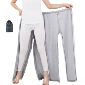 WEEOATAR Unisex Patient Pants,Bedridden Patient Clothing,Disability Clothing with Zippers,Hospital Gowns Nursing Aid