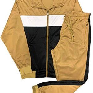 Men’s 2-Piece Tracksuit Traditional Coral Blocks Active Track Jacket and Track pants Outfit…