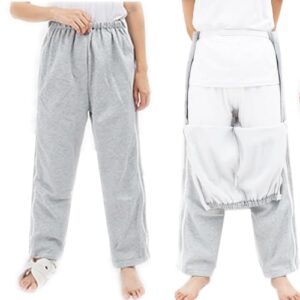 AUSTYLCO Unisex Patient Pants,Bedridden Patient Clothing,Disability Clothing,Leg Post Surgery Pant for Fracture